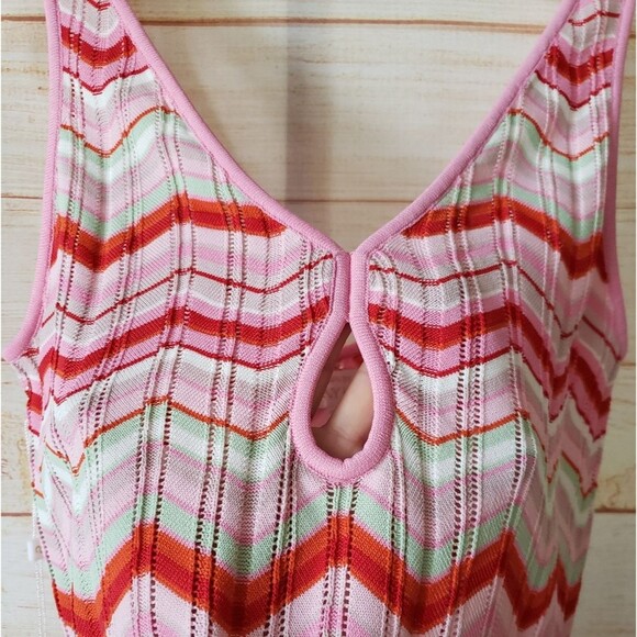 TORN by Ronny Kobo Knitted Two Piece Zig-Zag Mini Skirt/Top Set - Picture 3 of 6
